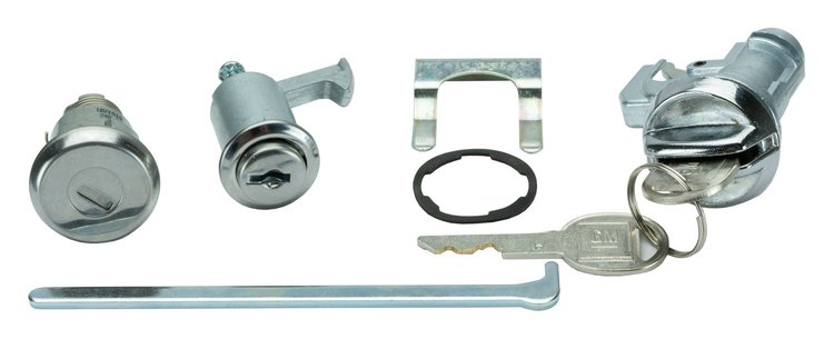 Trunk, Glovebox & Console Lock Set for 1970-1972 Chevrolet Chevelle, Monte Carlo [Oval Style GM Keys]