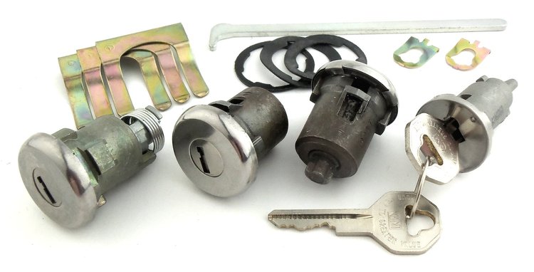 Ignition, Door & Trunk Lock Set Fits Select 1966-1967 GM Models [Original Octagon Keys]