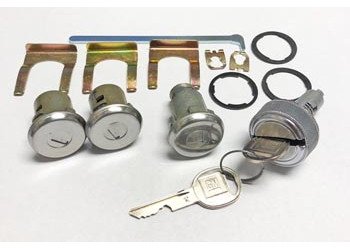 Door, Trunk & Glovebox Lock Set for 1970-1974 Oldsmobile Cutlass, 442 [Oval Style GM Keys]