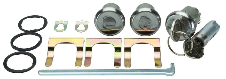 Door, Trunk & Glovebox Lock Set for 1964 Buick Skylark, 1966 Chevrolet Chevelle [Original Pearhead Keys]