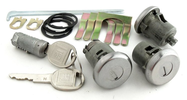Door, Trunk & Glovebox Lock Set for 1967 Chevrolet Chevelle, Malibu [Oval Style GM Keys]