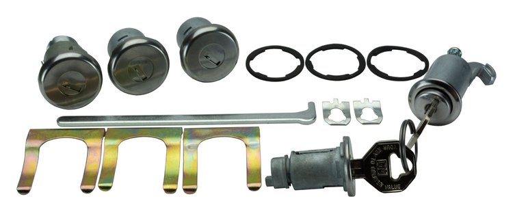 Ignition, Door, Trunk & Glovebox Lock Set for 1965 Chevrolet Chevelle, Malibu [Original Octagon Keys]