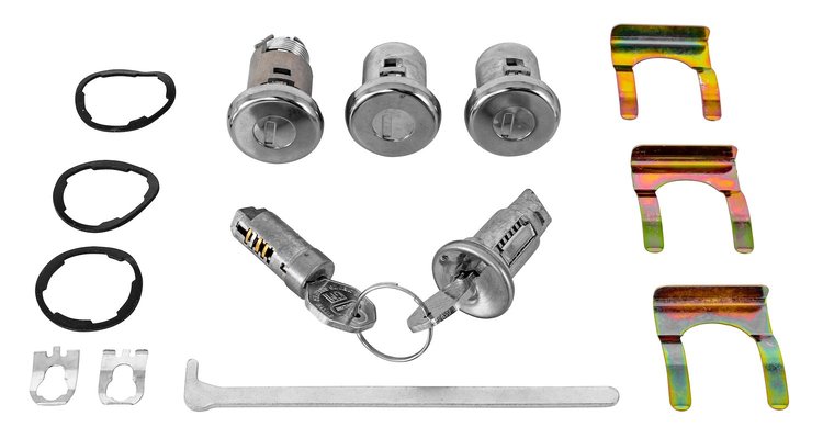 Ignition, Door, Trunk & Glovebox Lock Set for 1967 Chevrolet Chevelle, Malibu [Original Octagon Keys]