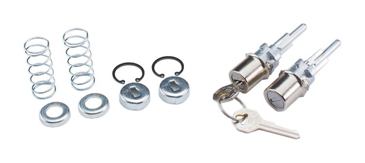 Door Lock Set Fits Select 1955-1959 GM Trucks [Original Octagon Keys]