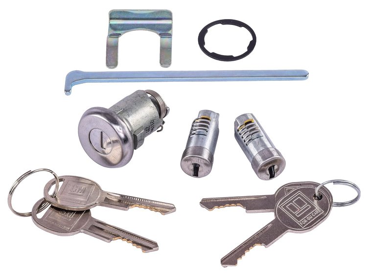 Trunk, Glovebox & Console Lock Set for 1969 Oldsmobile Cutlass, 442 [Oval Style GM Keys]