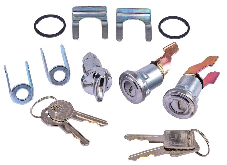 Ignition & Door Lock Set Fits Select 1955-1957 Chevrolet Models [Original Octagon Keys]