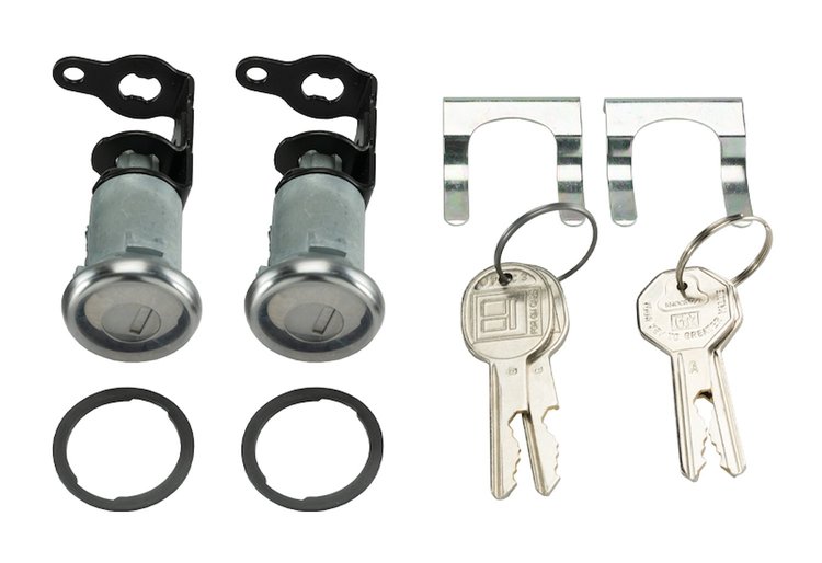 Door Lock Set for 1959-1960 Chevrolet Bel Air, Biscayne, Impala [Original Octagon Keys]