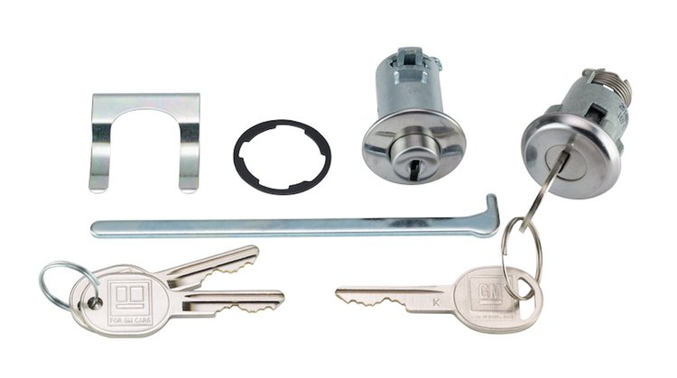 Trunk & Glovebox Lock Set Fits Select 1958-1963 GM Models [Oval Style GM Keys]