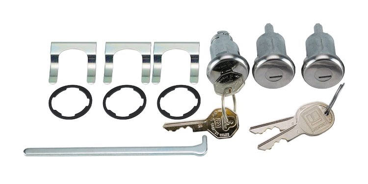 Door & Trunk Lock Set Fits Select 1961-1964 GM Models [Original Octagon Keys]