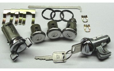 Ignition, Door, Trunk & Glovebox Lock Set for 1969-1970 Chevrolet Impala, 1969-1978 Chevrolet Nova [ Keys]
