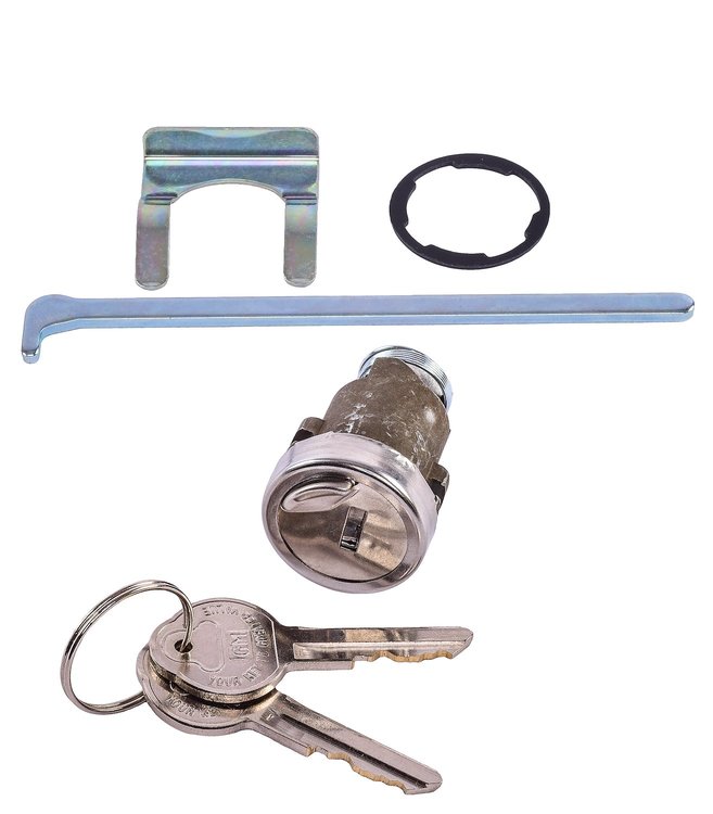 Trunk Lock Set for 1967-1968 Cadillac, DeVille, Eldorado, Fleetwood [Original Pearhead Keys]