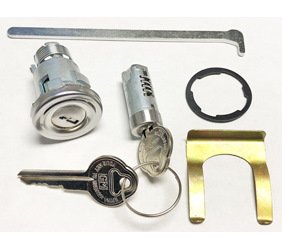 Trunk & Glovebox Lock Set for 1957-1958 Cadillac, DeVille, Eldorado [Original Pearhead Keys]