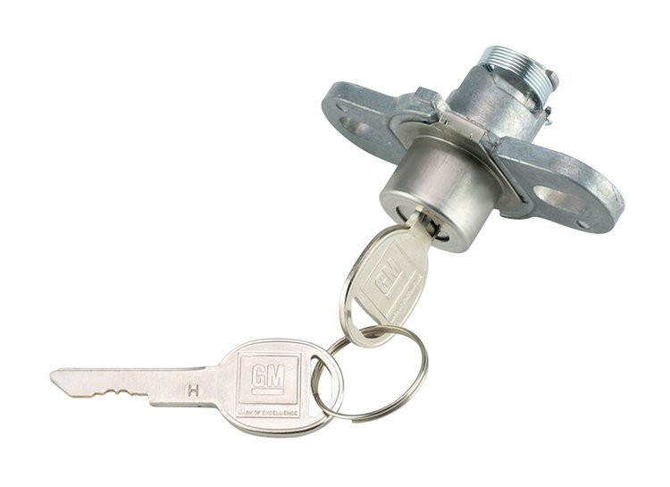 Trunk Lock Set Fits Select 1970-1977 GM Models [Oval Style GM Keys]