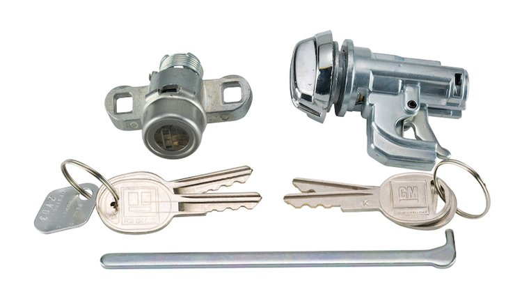 Trunk & Glovebox Lock Set for 1970-1973 Chevrolet Camaro, Pontiac Firebird [Oval Style GM Keys]