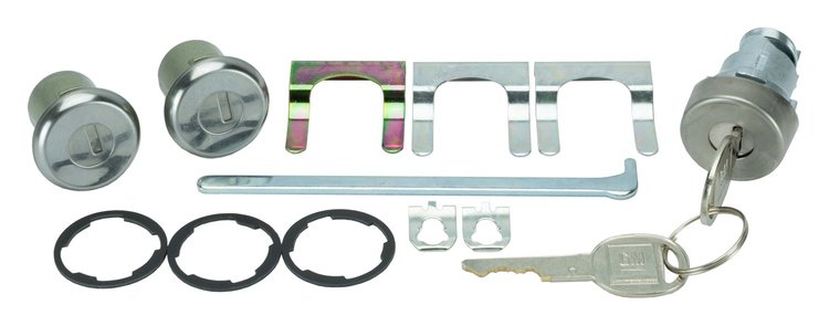 Door & Trunk Lock Set for 1979-1981 Chevrolet Camaro With Medium Length Shaft Cylinders [Oval Style GM Keys]
