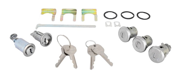 Ignition, Door, Trunk & Glovebox Lock Set For 1967 Chevy Camaro With Horizontal Trunk Pin Notches [Original Octagon Keys]