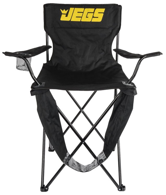 Tall Folding Chair [Black with JEGS Logo]