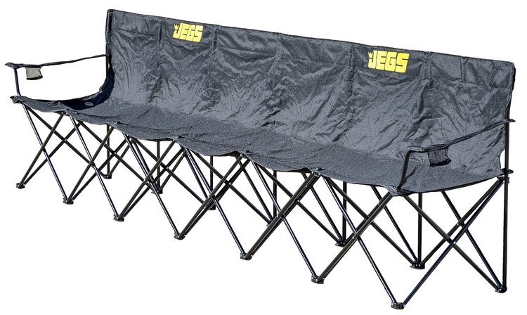 Folding 6-Person Bench [Black with JEGS Logos]