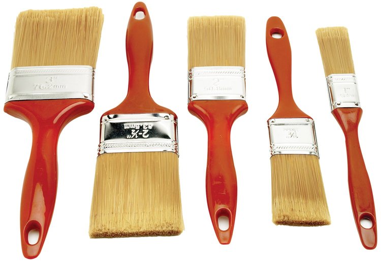 Polyester Paint Brush Set [5-piece]