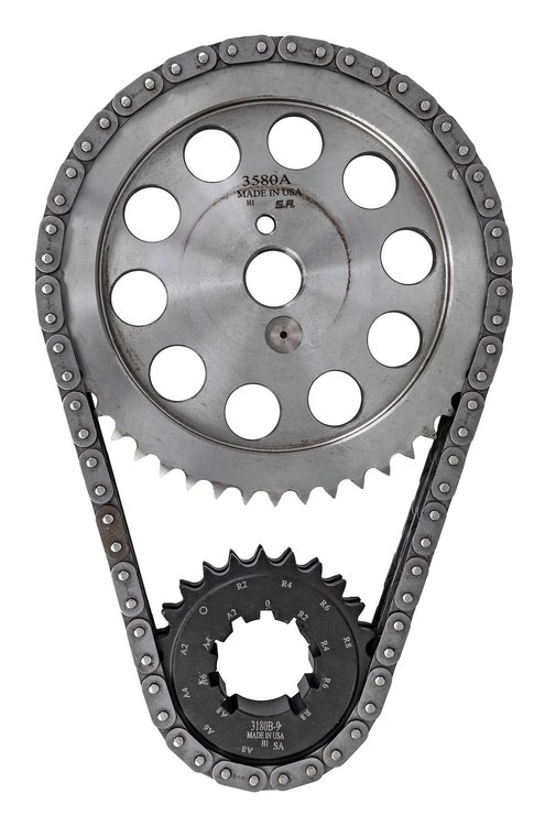 Double Roller Timing Set Fits Select 1964-2002 AMC/Jeep w/2.4L 4cyl., 3.3L, 3.8L, 4.0L, 4.2L 6 cyl. [w/9-Keyway Crank Sprocket]