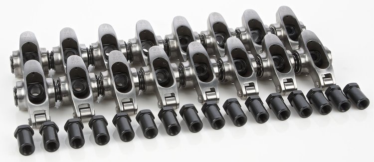 Stainless Steel Roller Rocker Arms for Ford 289, 302, 351W V8 [1.6 Ratio, 3/8 in, Stud]
