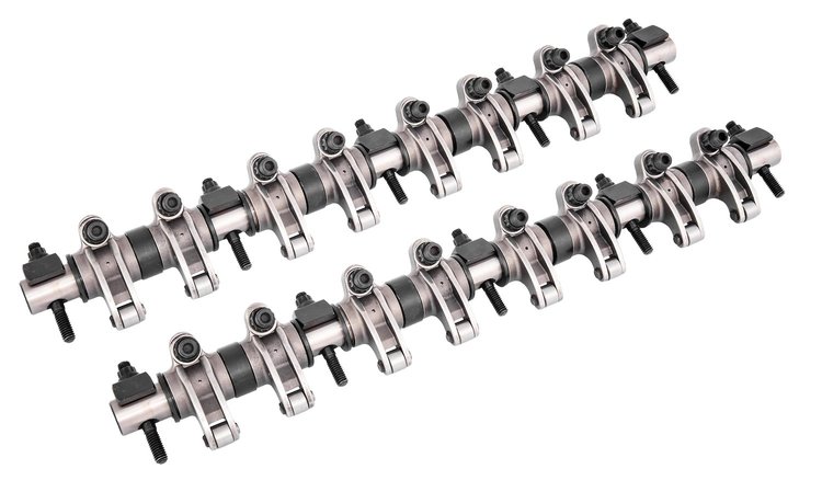 Stainless Steel Roller Rocker Arms for Small Block Chrysler 318, 340 & 360 [Shaft Style, 1.6 Ratio]