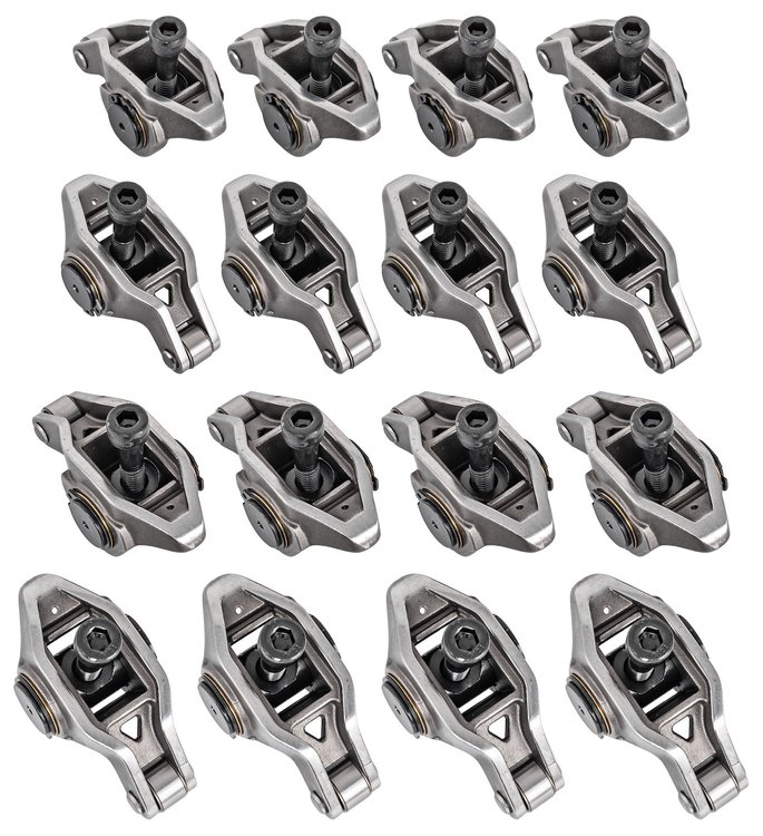 Pro-Series Cast Steel Rocker Arms w/Bronze Bushing Trunnion & Roller Tip for Ford 7.3L Godzilla Engine