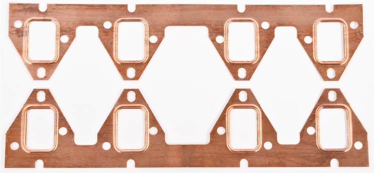 Copper Exhaust Gaskets Ford FE 352-390 [Rectangular Port]