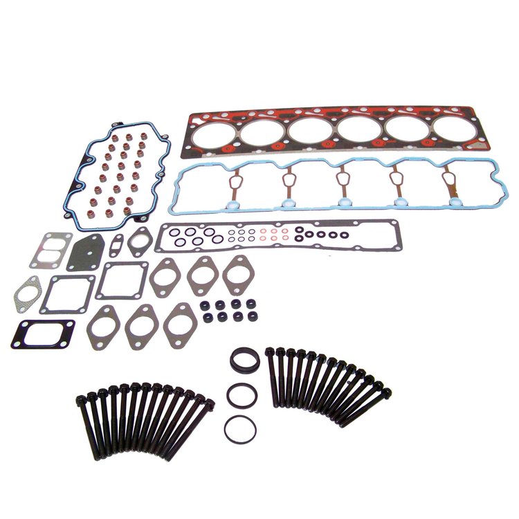 Engine Top-End Gasket Set w/Head Bolts Fits Select 1998-2002 Dodge w/5.9L L6 24V Turbocharged DIESEL OHV [Cummins] Engine
