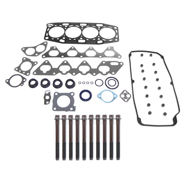 Engine Top-End Gasket Set w/Head Bolts Fits Select 1992-1996 Dodge, Eagle, Mitsubishi, Plymouth Models w/1.8L L4 16V SOHC Engine