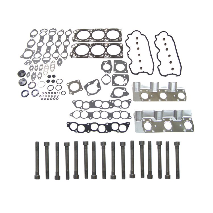 Engine Top-End Gasket Set w/Head Bolts Fits Select 1987-2000 Chrysler, Dodge, Hyundai, and More Models w/3.0L V6 12V SOHC Engine