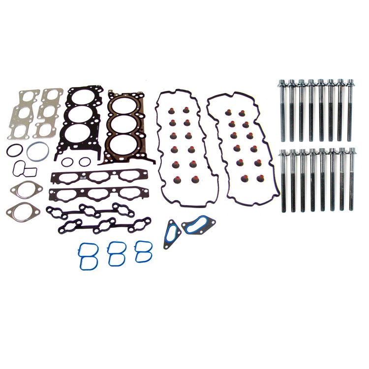 Engine Top-End Gasket Set w/Head Bolts Fits Select 2009-2011 Hyundai, Kia Models w/3.8L V6 24V DOHC Engine