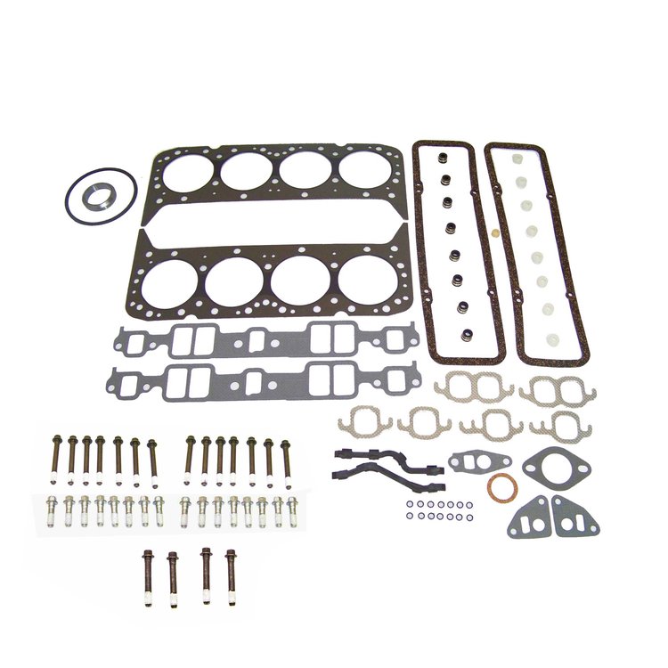 Engine Top-End Gasket Set w/Head Bolts Fits Select 1981-1986 Avanti, Chevrolet, GMC, and More Models w/5.0L V8 16V OHV Engine