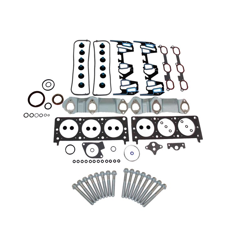 Engine Top-End Gasket Set w/Head Bolts Fits Select 1999 Oldsmobile, Pontiac Models w/3.4L V6 12V OHV Engine