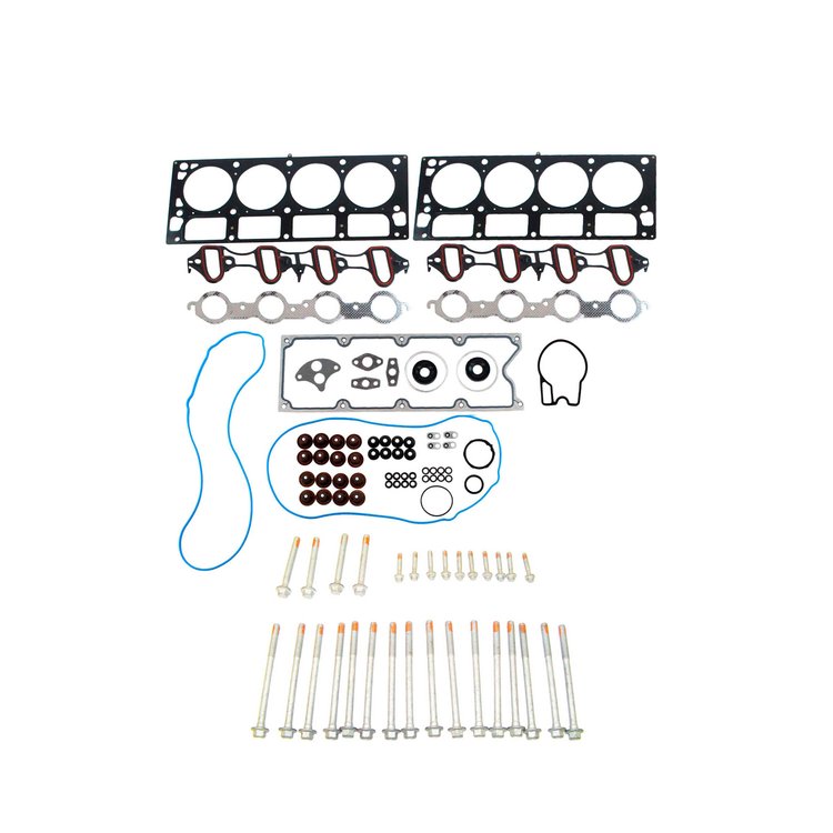 Engine Top-End Gasket Set w/Head Bolts Fits Select 2001-2003 Cadillac, Chevrolet, GMC, Hummer Models w/6.0L V8 16V OHV Engine