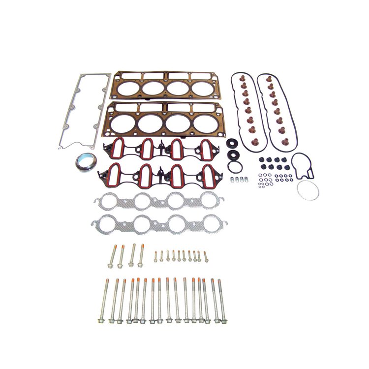 Engine Top-End Gasket Set w/Head Bolts Fits Select 2002-2006 Buick, and More Models w/4.8L, 5.3L V8 16V OHV [Vortec] Engines