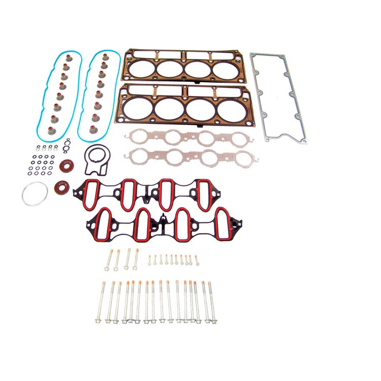 Engine Top-End Gasket Set w/Head Bolts Fits Select 2004 Cadillac, Chevrolet, GMC, Hummer Models w/6.0L V8 16V OHV Engine