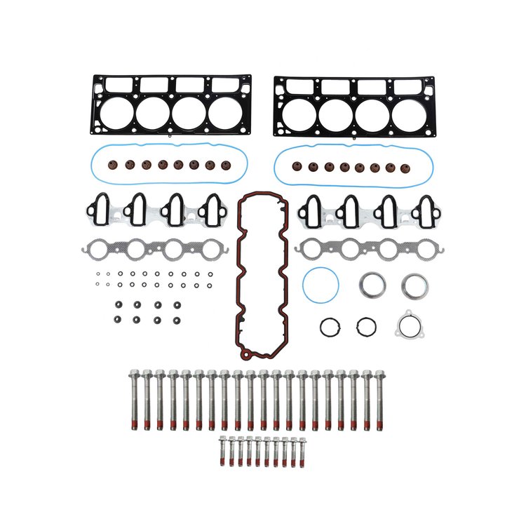 Engine Top-End Gasket Set w/Head Bolts Fits Select 2010-2013 Cadillac, Chevrolet, GMC Models w/6.0L V8 16V OHV [Vortec] Engine