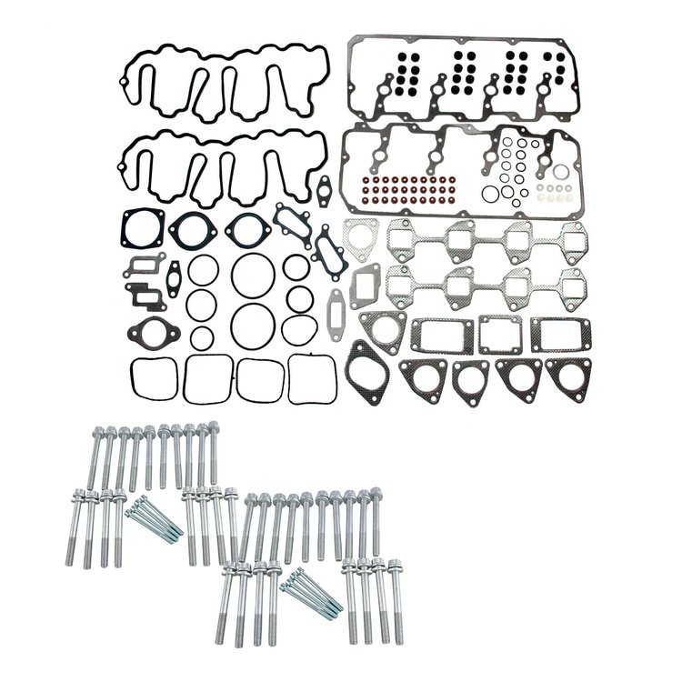 Engine Top-End Gasket Set w/Head Bolts Fits Select 2004-2010 Chevrolet, GMC, Hummer Models w/6.6L V8 32V DIESEL OHV Engine