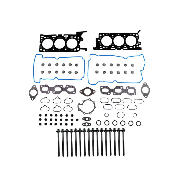 Engine Top-End Gasket Set w/Head Bolts Fits Select 2001-2004 Ford, Mazda Models w/3.0L V6 24V DOHC [Duratec] Engine