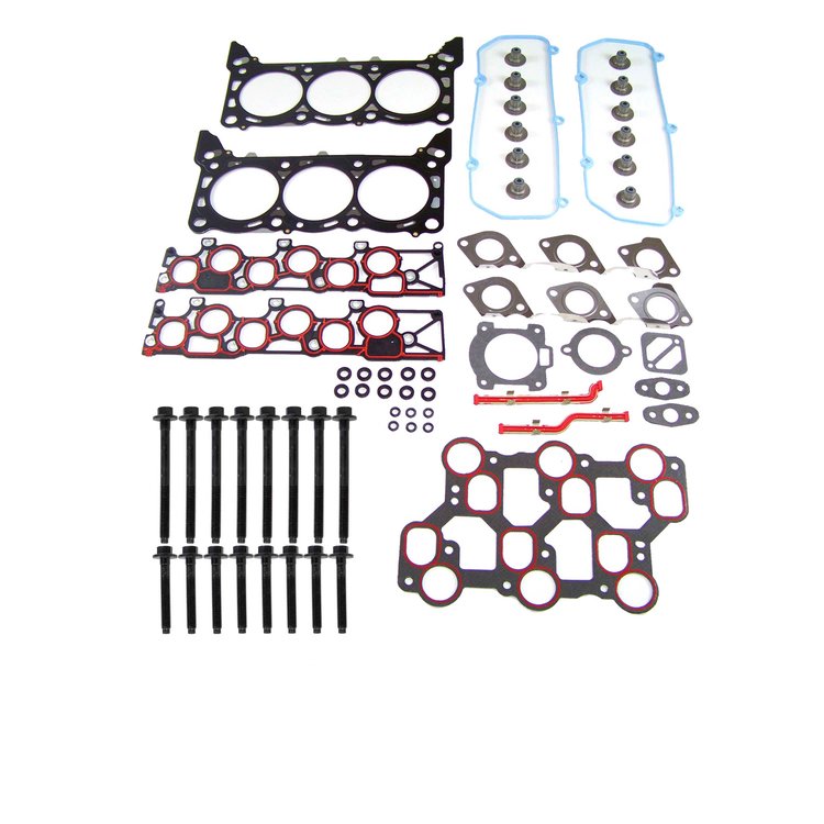 Engine Top-End Gasket Set w/Head Bolts Fits Select 1998-2004 Ford w/3.8L, 4.2L V6 12V OHV Engines