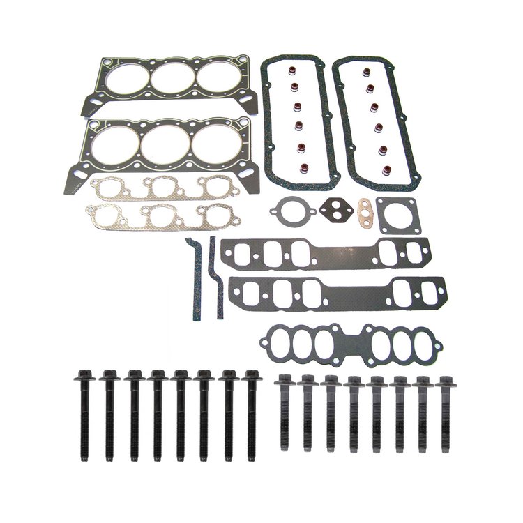 Engine Top-End Gasket Set w/Head Bolts Fits Select 1989-1993 Ford, Lincoln, Mercury Models w/3.8L V6 12V OHV Engine