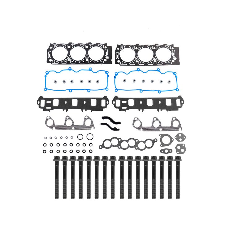 Engine Top-End Gasket Set w/Head Bolts Fits Select 1996-1998 Ford, Mercury Models w/3.0L V6 12V OHV [Vulcan] Engine
