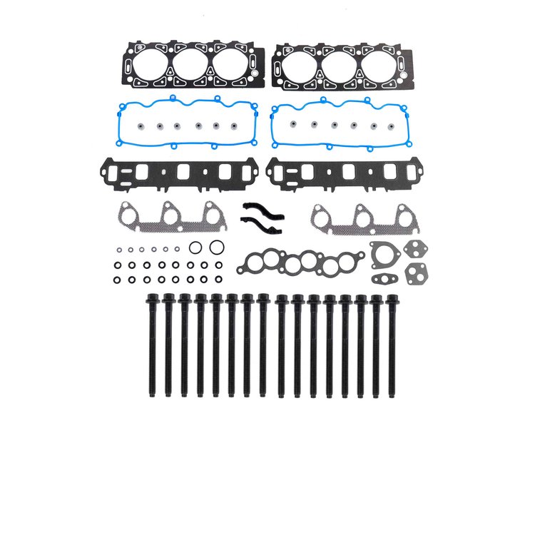 Engine Top-End Gasket Set w/Head Bolts Fits Select 1998-1999 Ford, Mercury Models w/3.0L V6 12V OHV [Vulcan] Engine