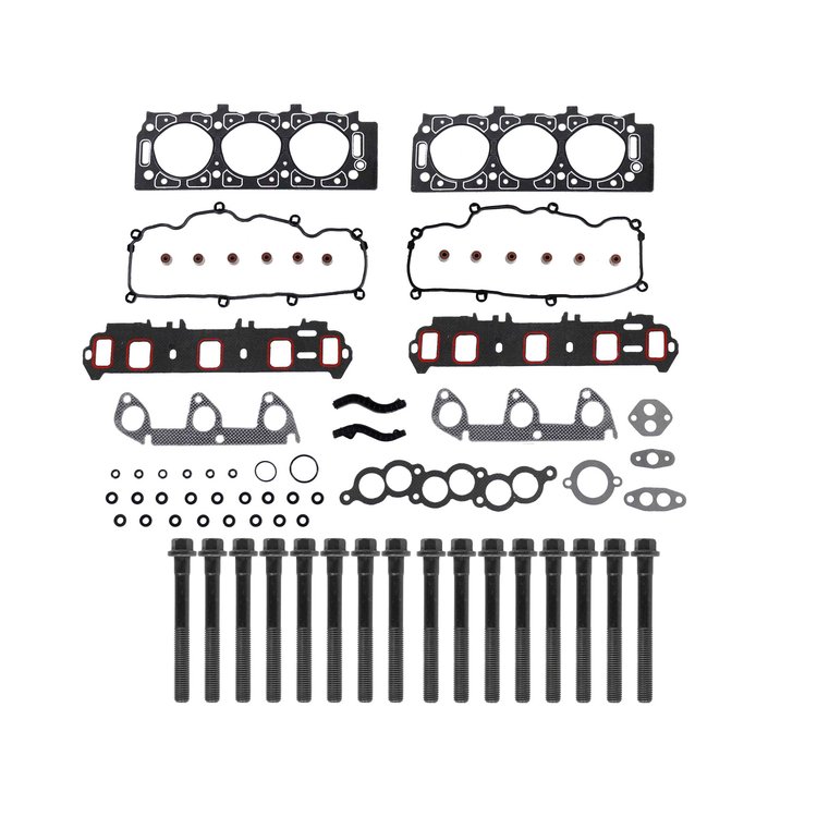 Engine Top-End Gasket Set w/Head Bolts Fits Select 1991-1995 Ford, Mazda Models w/3.0L V6 12V OHV [Vulcan] Engine