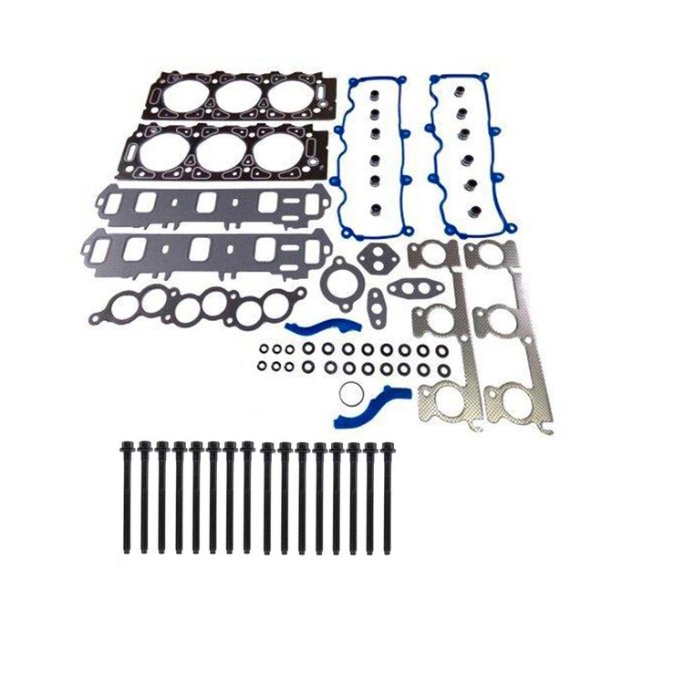 Engine Top-End Gasket Set w/Head Bolts Fits Select 1998-1999 Ford, Mazda Models w/3.0L V6 12V OHV [Vulcan] Engine