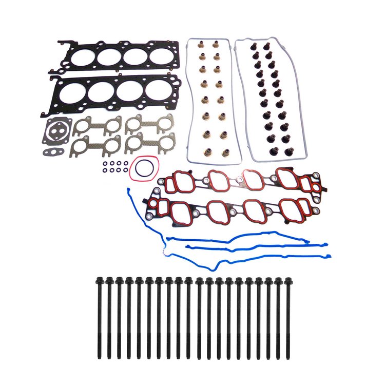 Engine Top-End Gasket Set w/Head Bolts Fits Select 2001-2002 Ford, Lincoln, Mercury Models w/4.6L V8 16V SOHC [N/R] Engine