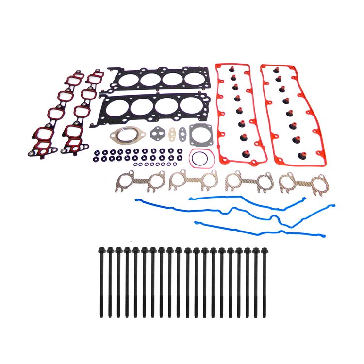 Engine Top-End Gasket Set w/Head Bolts Fits Select 2002-2004 Ford, Lincoln, Mercury Models w/4.6L V8 16V SOHC [N/R] Engine