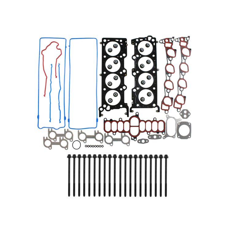 Engine Top-End Gasket Set w/Head Bolts Fits Select 1997-1999 Ford w/4.6L V8 16V SOHC [Triton (Romeo)] Engine