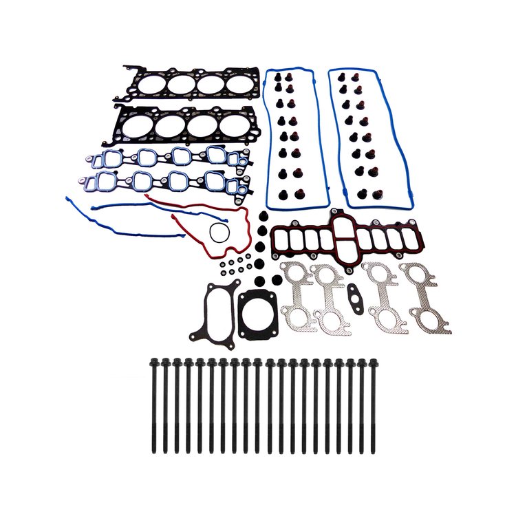 Engine Top-End Gasket Set w/Head Bolts Fits Select 2001-2002 Ford w/4.6L V8 16V SOHC [Triton (Romeo)] Engine